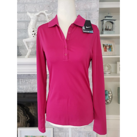nike women's long sleeve polo shirts